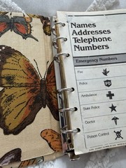 Vintage 1978 Stylecraft Loose Leaf Address Book Butterfly Design Unused Retro