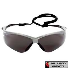 12 PAIR KLEENGUARD NEMESIS 47383 SAFETY GLASSES SILVER FRAME/SMOKE ANTI-FOG LENS