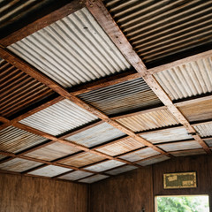 Salvaged Reclaim Corrugated Metal Sheet 2 x 2 Drop Ceiling Tile Barn Tin Rustic