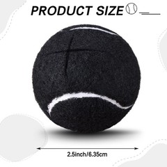 16 Pack Precut Tennis Balls for Chairs Non Slip Leg Rubber Glide Black