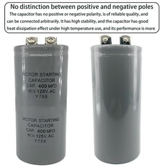 CD60 Capacitor 400uF 400MFD 125VAC 2Pack Motor Start Capacitor HVAC AC