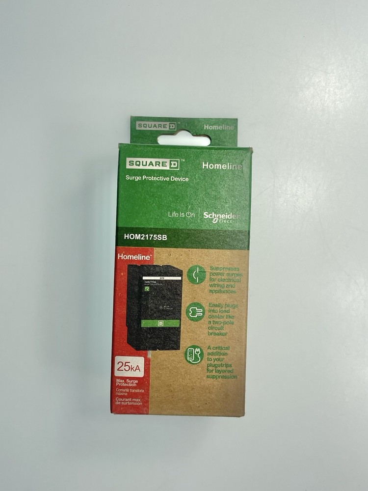 Square D HOM2175SB Homeline Surgebreaker 2-Pole 120/240 V 25kA Surge Protector
