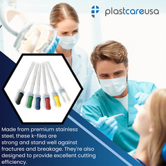 Size 10 25mm Endo K-Files, Endodontic Dental K Files (Premium Stainless Steel)