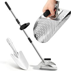 Stainless Steel Sand Scoop for Metal Detecting, 45 Inches