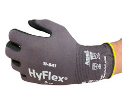 (3 pair) Ansell HyFlex 11-841 Foam Nitrile Gloves ANSI 4 – Pick Size 6, 8, or 9