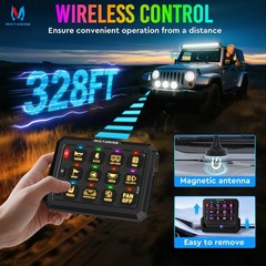 MICTUNING 328FT Wireless 12 Gang Switch Panel Circuit Control for Car Truck Boat