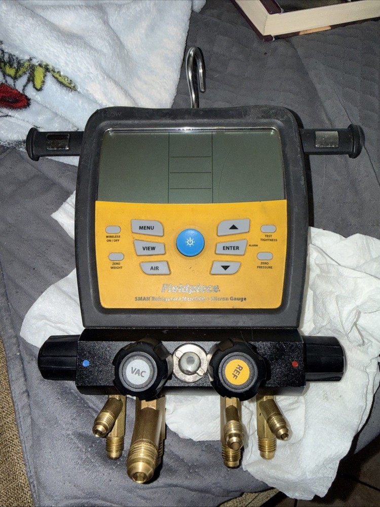 Fieldpiece SM480V 4-port SMAN Refrigerant Manifold w/ Micron Gauge HVAC Tested