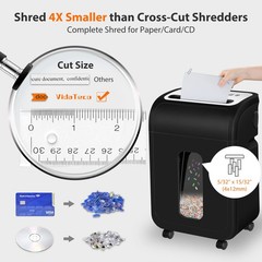 14-Sheet Micro Cut Paper Shredder for Home Office Heavy Duty, 60-Min Runtime,…