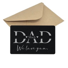 Personalized Engraved Sentimental We Love You Dad & Kids Name Wallet Insert Card