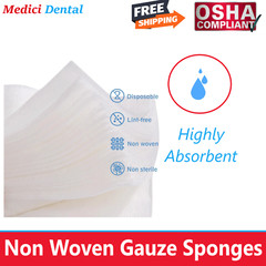 2×2 Non Woven Gauze Sponges 4-Ply, Non-Sterile Cotton Dental Medical (800 Pack)