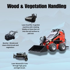 FREE SHIP NEW TYPHON STOMP Mini Skid Steer Loader 23HP EPA Engine Three pumps