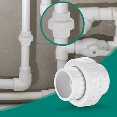 3″ PVC Union Coupling Pipe Fitting Schedule 40 Slip Union White 1 Pack