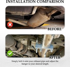 3 inch Exhaust Clamp with Hanger, Heavy Duty Exhaust Hanger with Color: 3 Inch