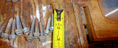 Lot Of Heavy Duty Lag Bolts VARIOUS Sizes Most New Some Used total of 6 pounds