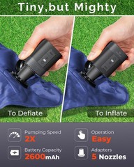 ETENWOLF AIR 3 Air Pump for Inflatables with 2600 mAh Battery & Camping Light…
