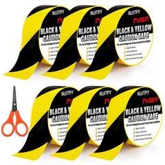 High Visibility Black & Yellow Caution Tape – 6 Rolls