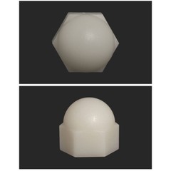 Black White Nylon Acorn Nuts Plastic Hex Dome Nut M3 M4 M5 M6 M10 M12 DIN 1587