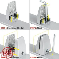 First-zgel 2 Pack Sneeze Guard Clamp Brackets