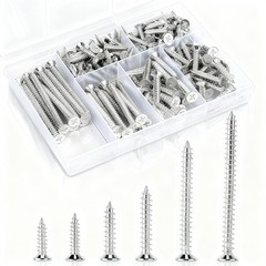 150 Pcs Wood Screws Assortment Kit, 6 Sizes High Hardness Assorted…
