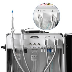 Unidad dental portátil Compresor de aire Ejector de saliva succión poderosa de