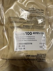 CertiClean Class 100 Latex Cleanroom Gloves Size S 12” 100/Bag VWR 40101-158