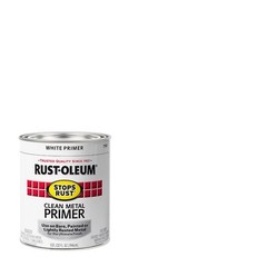 Rust-Oleum Stop Rust Metal Primer 1 Qt. Clean White Paint Base (Pack of 2)