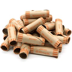 36 Rolls Of Preformed Coin Wrappers Tubes “Quarters”