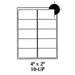 4×2” Shipping Labels – 10 Labels Per Page – 1000 Shipping Labels