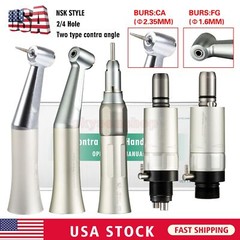 FG1.60/CA2.35mm Dental Slow Speed Contra Angle Handpiece Straight 2/4H Motor Qa