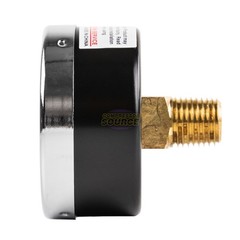 0-160 PSI Air Pressure Gauge 1/4″ NPT Center Back Mount CBM 2″ Face 2 Pack