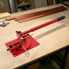 Manual Rebar Bender, Red Rebar Bending Machine for Steel,Copper,Aluminum,Iron