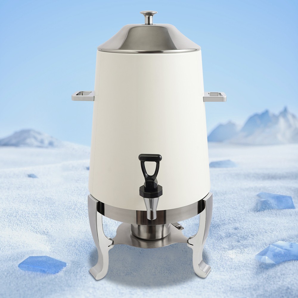 Coffee Urn w/ Fuel Holder,Stainless Steel Beverage Dispenser Hot Drink Dispenser