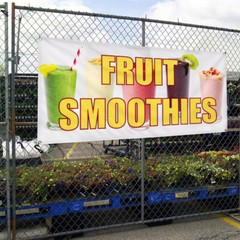 Vinyl Banner Multiple Sizes Fruit Smoothies Advertising Printing B Outdoor