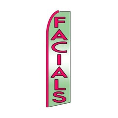Facials Swooper Flutter Feather Flag | 3ft W x 11.5ft Tall
