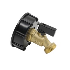 275 330 Gallon IBC Tote Water Tank Adapter 2″ Brass Hose Faucet Valve Connector