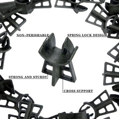 Snap Rebar Chairs 100 Pack Durable Heavy Duty Plastic for Bar Sizes 3-5