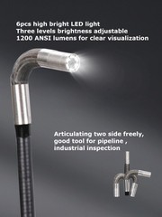 Articulating Borescope, Two-Way 180° 5.5mm Lens IP67 Waterproof Steering Probe