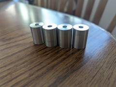 M6 X 1 THREADED WELD BUNGS Stand-Off 1″ long 3/4 OD ALUMINUM. 4 PIECES