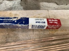 Lucas Milhaupt SIL-FOS-15 Brazing Alloy Rod 17 Piece 15% Ag Silver NOS #95150