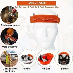 2/4/6/8/10X Safety Helmet Sweatband Cotton Hard Hat Liner Washable Universal