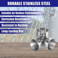 4Pcs 90 Degree 3-Way Elbow Pipe Fitting Connector Fit 1″ OD Pipe
