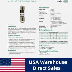 10PCS New Littelfuse KLKR-10 10A 600V Class CC Current Limiting Fast-Acting Fuse
