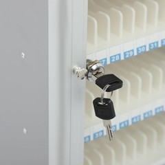 72 Slots Cell Phone Locker Box Cell Phone Lockers Storage Cabinet White