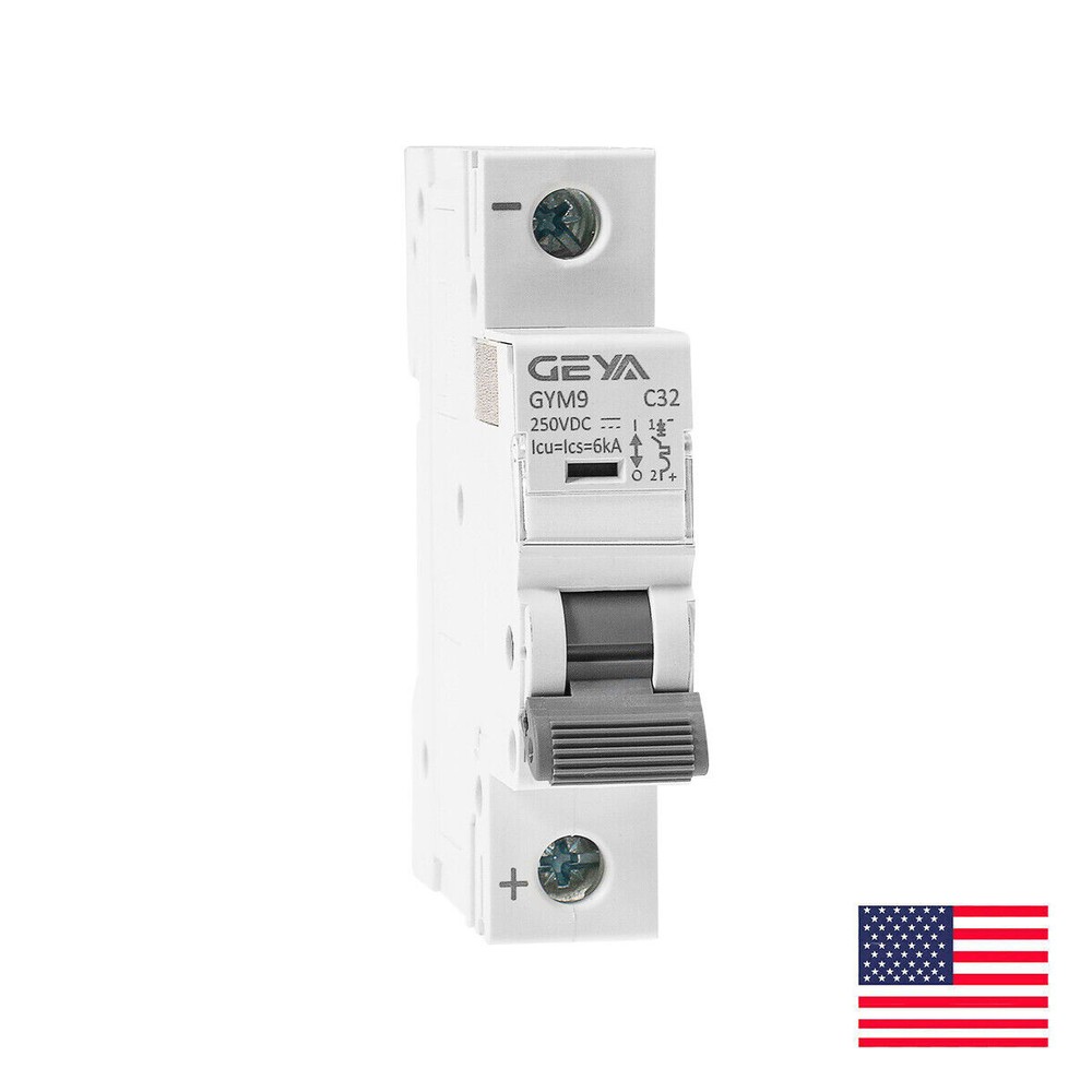 GEYA PV Solar DC MCB Mini Circuit Breaker 1P 6/10/16/25/32/40/50/63/80/100/125A