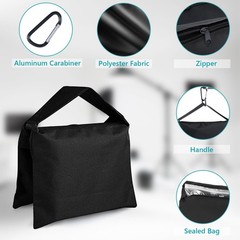 Photography Sandbag Heavy Duty Weight Bag For Light Stand Tripod 4 Pack Black