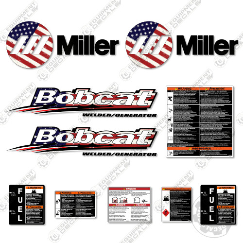 Fits Miller Bobcat Decal Kit (CUSTOM AMERICAN FLAG) – 7 YEAR VINYL 3M VINYL!