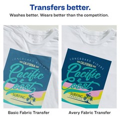 Avery T-Shirt Transfers Light 8938 Pack Of 18
