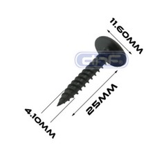 (500 PACK) PHILLIPS WAFER HEAD SCREWS TWINFAST THREAD BLACK PHOSPHATE #8 X 1″