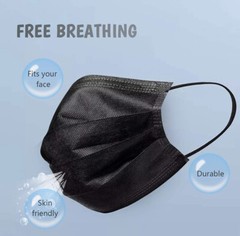 100/50/10 Pcs Black Face Mask Mouth Cover Protector Respirator Filter Kids Masks