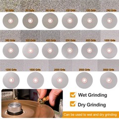 Diamond Flat Lap Disc 8″ x 1/2″ Arbor 3000 Grit Grinding Wheel